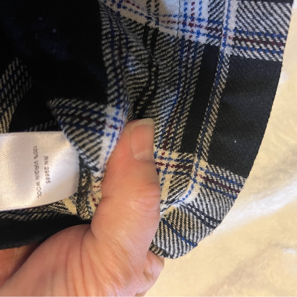 Pendleton Black and Cream Plaid Blazer 100% Virgin Wool Size M - Picture 5 of 10